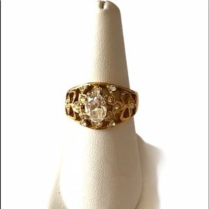 18 Karat GP Diamond Ring